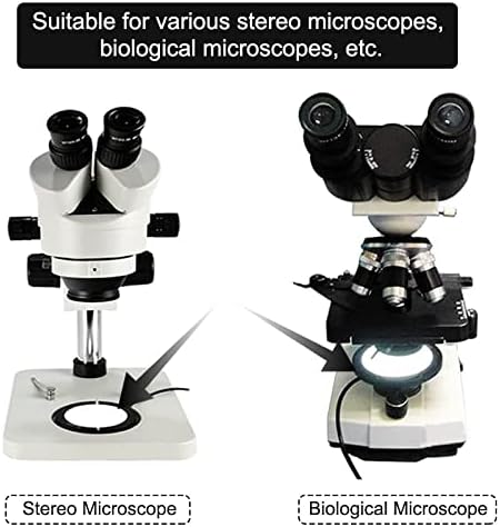 Acessórios para microscópio 50-75mm Microscópio Lâmpada leve iluminadora Lâmpada de luz redonda para consumíveis