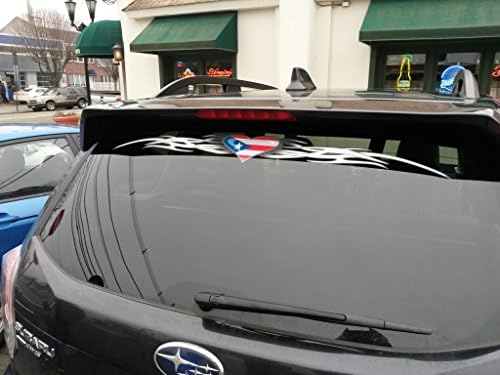 Tribal Heart Porto Rico Windshield Windshield Winds Banner Compatível com: Subaru Honda Toytoa Nissan