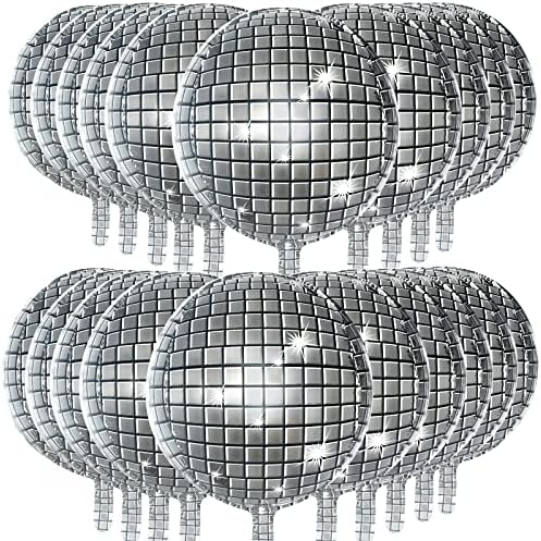 Balões de disco de 20 pacote 4D | Balão de papel alumínio de 22 polegadas para decoração de festas
