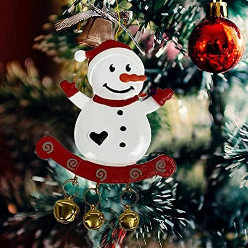 Ganchos de bola de natal pendurar sinos pendurar resina de natal decorações de natal decoração de boneco de neve