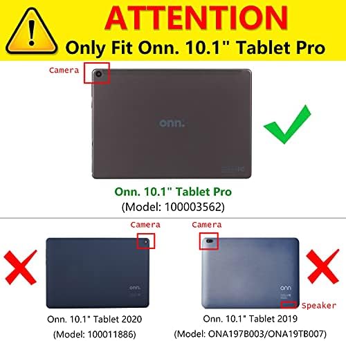 Caso DMLuna para Onn 10.1 Tablet 2020 Geração 2 Somente, capa de couro fólio com correia de correia