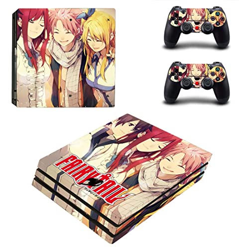Anime Fairy Fullbuster Natsu Tail Lucy Erza Scarlet cinza PS4 ou PS5 Skin Skinper para PlayStation