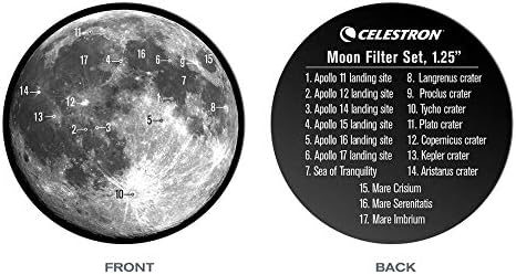 Celestron - Kit de filtro da lua - encaixa oculares telescópicas de 1,25 - inclui 3 filtros de densidade