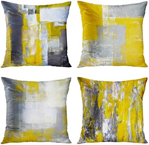 Britises Throw Pillow Covers Decoração de casa Conjunto de 4 travesseiros decorativos de 18 x 18 polegadas