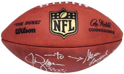 Steve Largent & Jim Zorn autografou o futebol oficial da NFL Seattle Seahawks Gold Shield MCS Holo