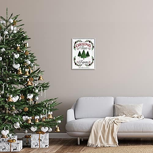 Stuell Industries Rustic Christmas Tree Farm Advertisement Green Pine Holly, projetado por Louise Allen Design