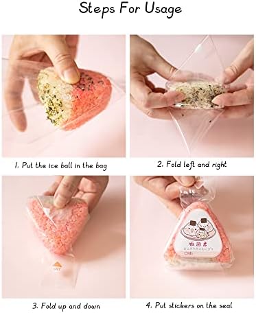 BBJ envolve o triângulo de grau de alimento Onigiri Wrappers Disponível Easy Lágrima Plástico Plástico Japonês