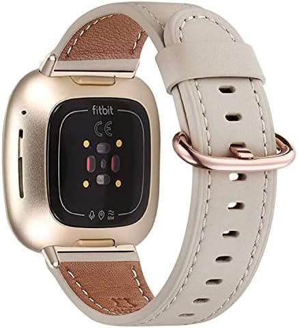 Bandas de couro genuínas premium compatíveis com Fitbit Sense 2/Fitbit Versa 4 Smart Watch, Professional
