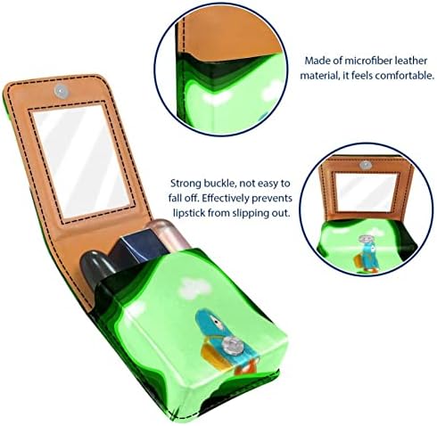 Bolsa de batom de batom de maquiagem de oryuekan com espelho portátil de armazenamento de armazenamento