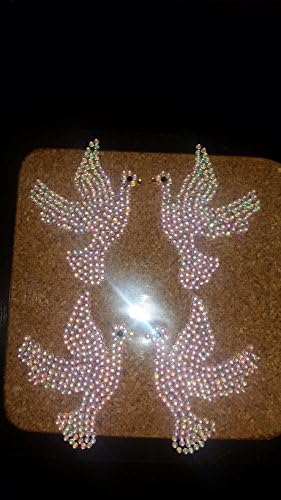 CraftBuddyus CB077 4 Rplic de auto -adesivo Ab Clear pombas grudam em gemas, artesanato, casamento