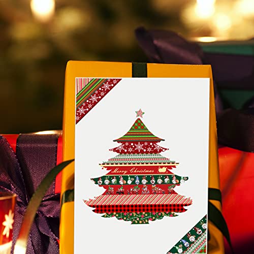 Trewave 12 Rolls Christmas Washi Tape decorativa Decorativa Fita de papel de papel para embalagem de presentes,