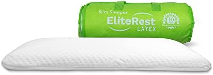 Rest Slim Sleeper - travesseiro de látex fino, um travesseiro fino e baixo de perfil para dormir, o design