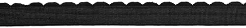 Bristlegrass Bra Strap 5 jardas de 3/8 de elástico preto, bandas elásticas de costura medir, artesanato