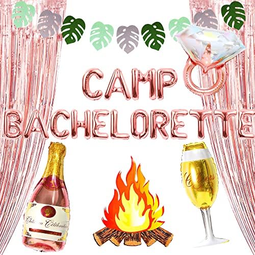 Camp Bachelorette Decoration Camp Bachelorette Banner Camp Bachelorette Assinando Balões de Balões