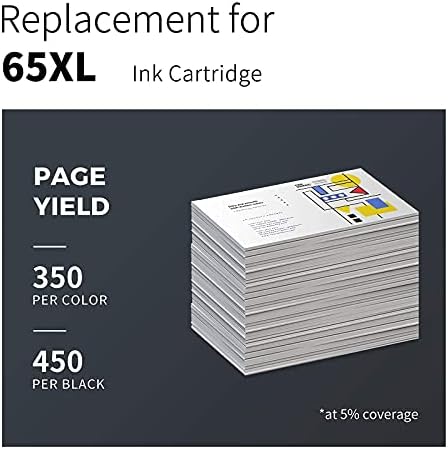 Lemerouexpect Remanufactured Tink Cartuction Substituição para HP 65 65xl para inveja 5055 5052