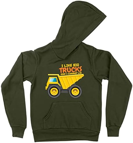 Eu gosto de caminhões grandes e não posso mentir com capuz de lã de esponja das crianças - eu amo caminhões capuz - capuz engraçado