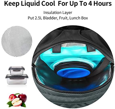 Mochila Rupumpack 18L Hydration - 2,5L BPA Bladder Free Bladder Daypack - Pacote de água para caminhadas
