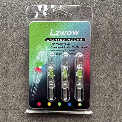 Lzwow nocks iluminados LED automáticos para flechas com .244 Nocks de arco e flecha de diâmetro.