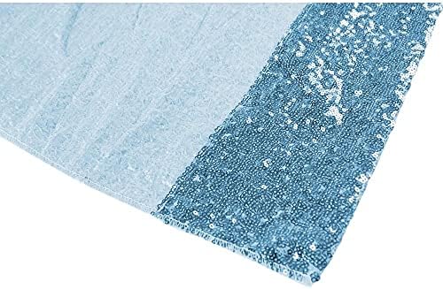 Painel de cortina de lantejoulas/pano de fundo glitz - 10ft x 52 | azul bebê | 1 pc.