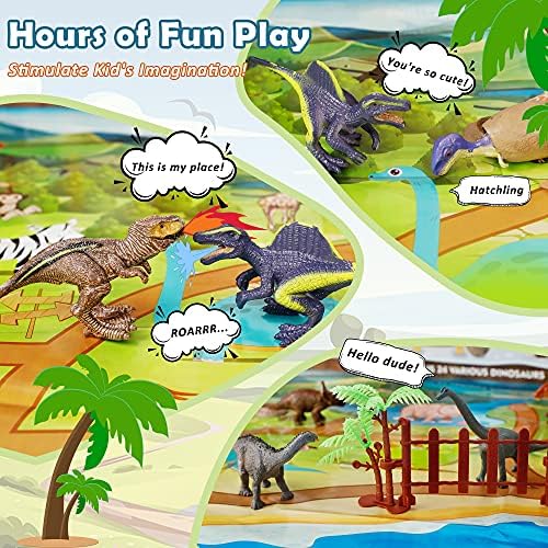 Calendário de advento de Natal de Guoou com 24 dinossauros, dinossauros de brinquedo Dinosaurs Advento Calendário