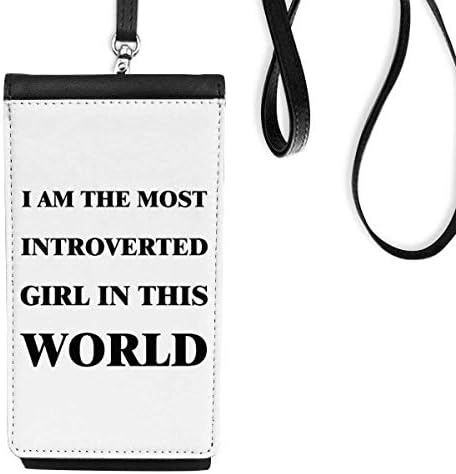 Eu sou a bolsa de carteira de telefone introvertida