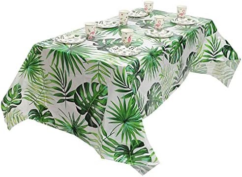 INOOMP 1 Conjunto de festas temáticas havaianas Summer Palm Leaf Plate Plate Tail Party Supplies