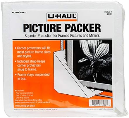 Kit de empacotador de imagem em U -Haul - 4 protetores de canto para molduras e espelhos - inclui