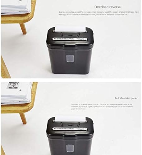 Micro-corte czdyuf Shredder, material de escritório Shredder 5 folhas de 5 litros de resíduos Capacidade de papel 320 * 190 * 375mm mudo para o escritório em casa