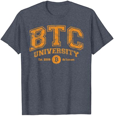 Universidade do BTC para a lua, t-shirt engraçado Bitcoin College