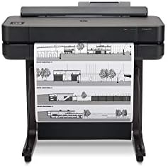 HP DesignJet T650 Formato grande impressora de plotter de 24 polegadas, com tampa de rolo, alimentador