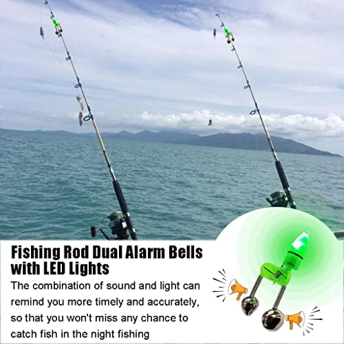 Sinos de pesca jztang com luzes 20 PCs LED Night Fishing Lights 10 PCs Pesca Bait de isca de alarme