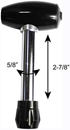 Maxxhaul 70367: 5/8 de aço forjado trava de engate rotativa com cabeça de travamento de alumínio anodizado