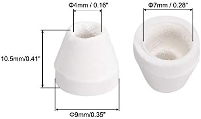 UXCELL 100pcs isolador elétrico de cerâmica, 4 mm de porcelanagem cônica de esferas de cerâmica de porcelana,