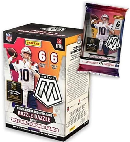 2022 Panini NFL Mosaic Football Trading Card Box - 36 cartões de futebol por caixa