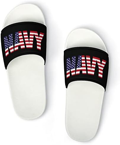 Sandálias da casa de bandeira da marinha dos EUA não deslizam chinelos de dedo do pé para massagem