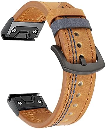 Puryn para Garmin Fenix ​​5 5x mais 6 6x Pro 3 HR Smart Watch Leather Band Straplet para Forerunner