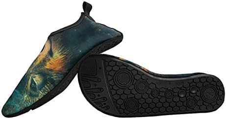 Máscara da boca Night Wolf Sapatos esportivos de água rápida para a praia Surf Water Slip-On Slip-On Aqua