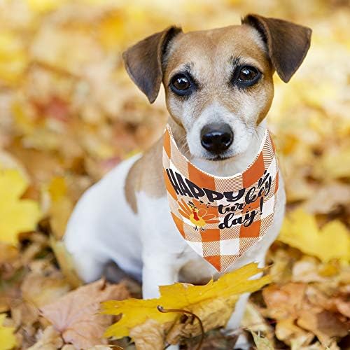 ADOGGYGO Ação de Graças Dog Bandana Fall Autumn Pet Bandana Reversível Triângulo Bibs Acessórios de
