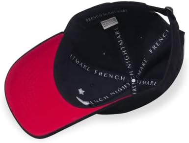 Nightmare French - Caps Men e Feminino - Fechamento Ajustável de Fivela - Algodão escovado - Logo bordado