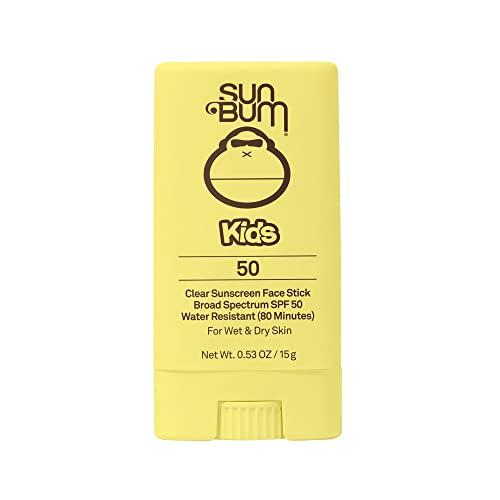 Sun Bum Kids SPF 50 Protetor solar claro Bole de rosto | Aplicação molhada ou seca | Hawaii 104 Lei de