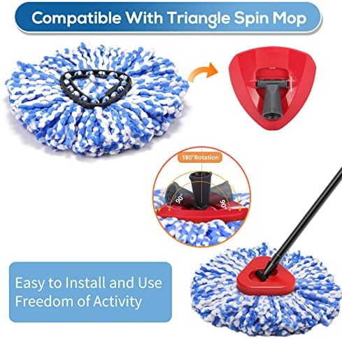8 Pack Spin Mop Substituição Cabeça Refilha de esfrego