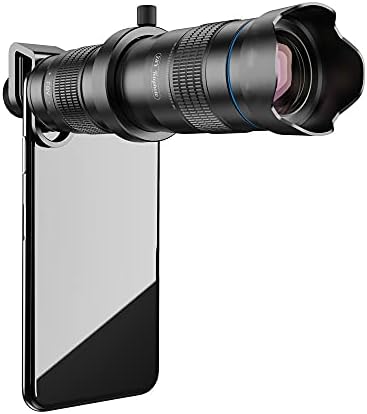 Lente da câmera do telefone óptico WSSBK HD 28X Lens de zoom de telefoto monocular com mini tripé de selfie