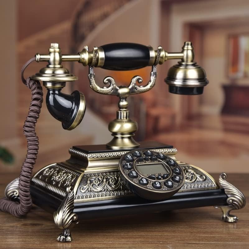 Decoração de sala de estar retro decoração de estilo europeu em casa discagem fixa telefonia clássica