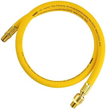 Dewalt DXCM012-0208 3/8 ”x 3 'Premium Hybrid Whip Mangueira, amarelo