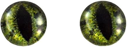 10mm de jacaré de vidro olhos verdes Irrises para esculturas de taxíeder de argila de polímero de arte