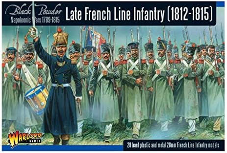 Infantaria de Linha Francesa Late Powder Wars Black Powder 1812-1815 Tabela Militar Top Gargmaing Modelo de Modelo de Plástico WGN-FR-10