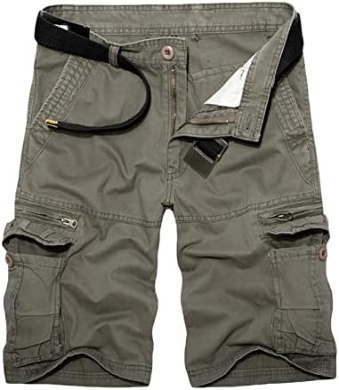 Bolsos multi -bolsos masculinos shorts de carga casual encaixe de arco de ar livre de arco curto de algodão
