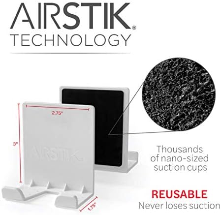 Airstik Cradle Universal Glass Mount Phone Portador reutilizável Tiktok FaceTime Compatível com iPhone iPad