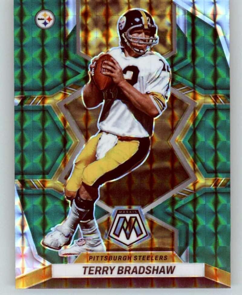 2022 Panini Mosaic Mosaic Green 244 Terry Bradshaw Pittsburgh Steelers NFL Football Trading Card