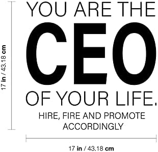 Decalque de arte da parede de vinil - você é o CEO da sua vida. Contrate, dispare e promova de acordo -